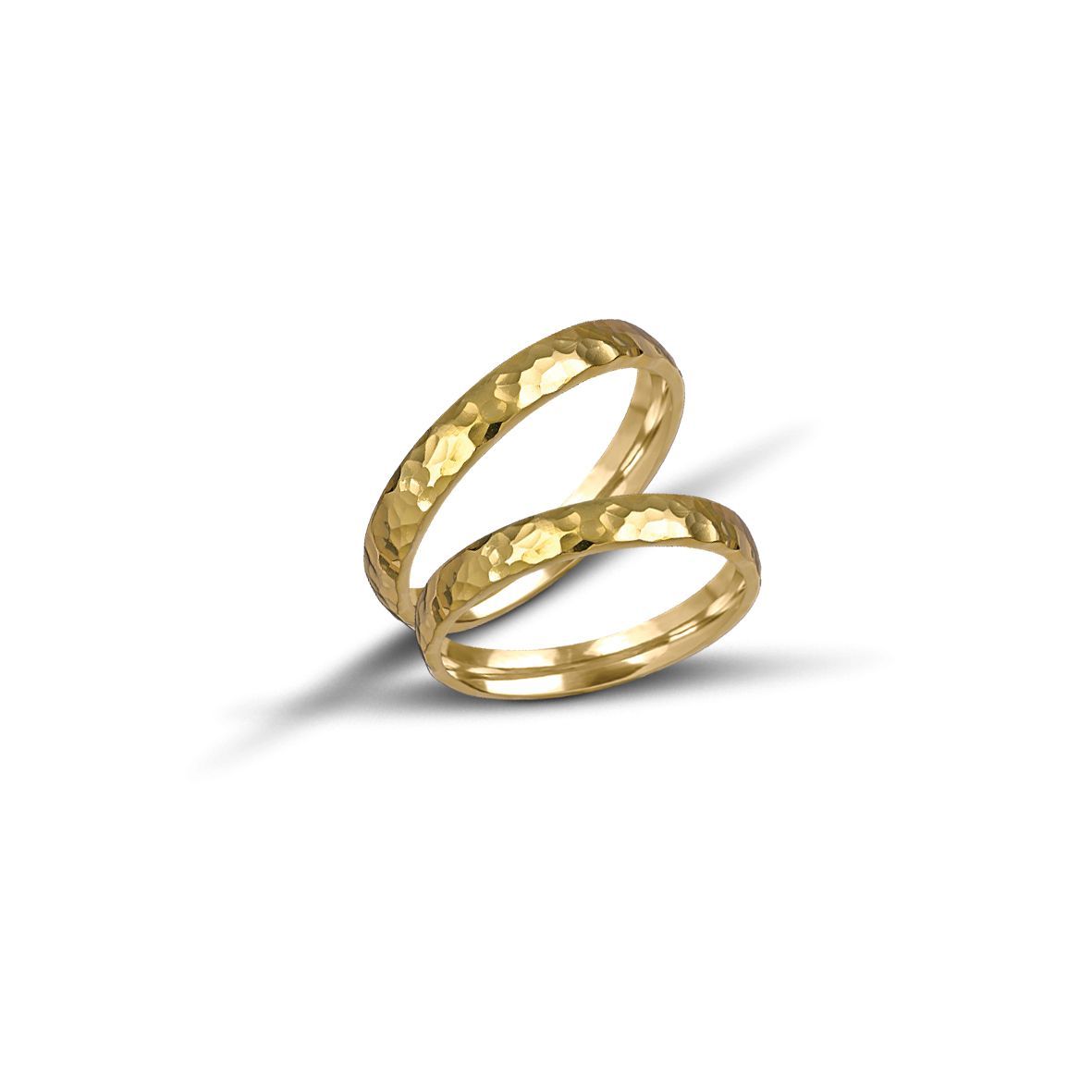 Βέρες γάμου απο σφυρήλατο χρυσό, 3.2mm (code VK1001/32 sf)